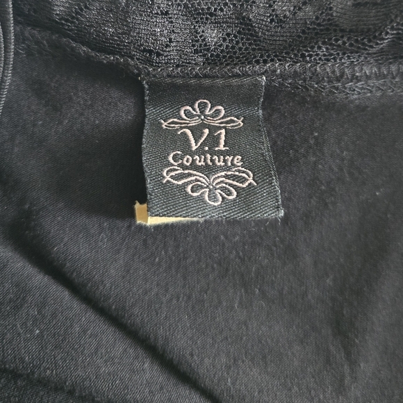 🩷🩷Elegant Black Lace Trim Women's Top NO SIZE - Picture 8 of 8